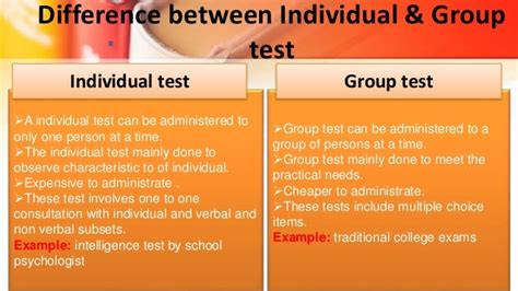Individual Vs Group Test