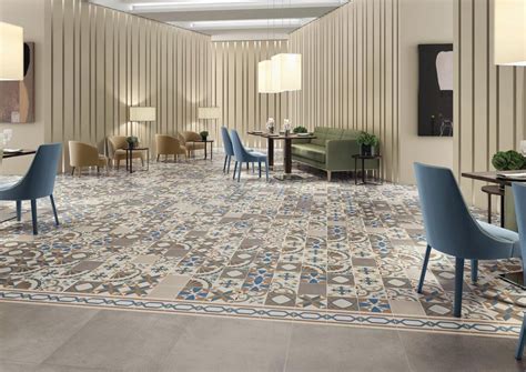 ©bisazza poser des carreaux de ciment aux formes géométriques linéaires, ça métamorphose sa déco salon facilement en changeant seulement le revêtement au sol. Les ambiances carreaux imitation de carreaux de ciment
