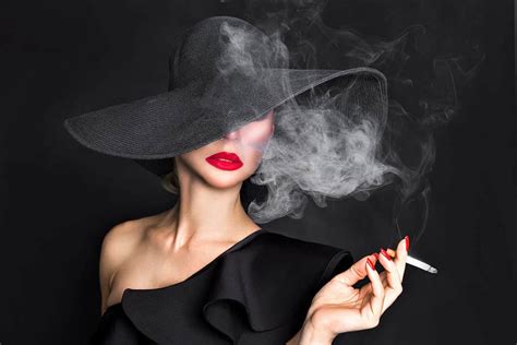 Smoking Woman Exclusive Photo Art On Plexiglass