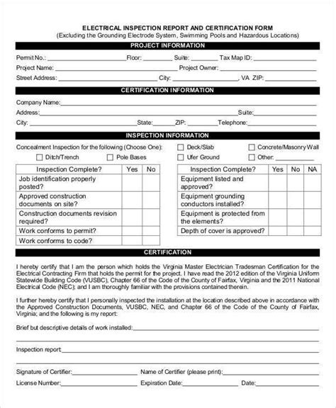 The checklist automatically marks items in the list when they are complete. Inspection Report Template Xls (2) | TEMPLATES EXAMPLE | Report template, Electrical inspection ...