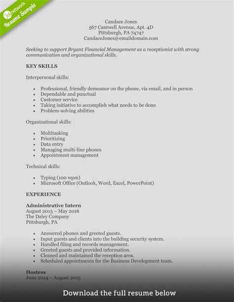  minimum 8 years of working experience in the related industry, of which, at least 6 years of experience in project construction and management. How to Write a Perfect Receptionist Resume (Examples Included)