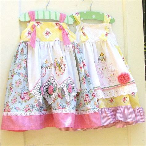Toddler Girls Tea Party Apron Knot Dress Ruffled My Ooak Custom Order