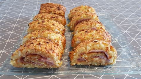 Roulé de pommes de terre jambon fromage