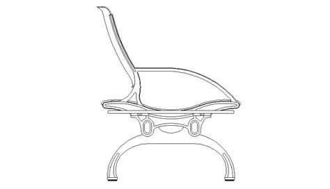 Creative Single Chair Side Elevation Cad Blocks Details Dwg File Cadbull