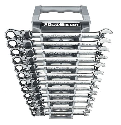 Gearwrench 12 Pc Xl Locking Flex Combination Ratcheting Wrench Set Metric