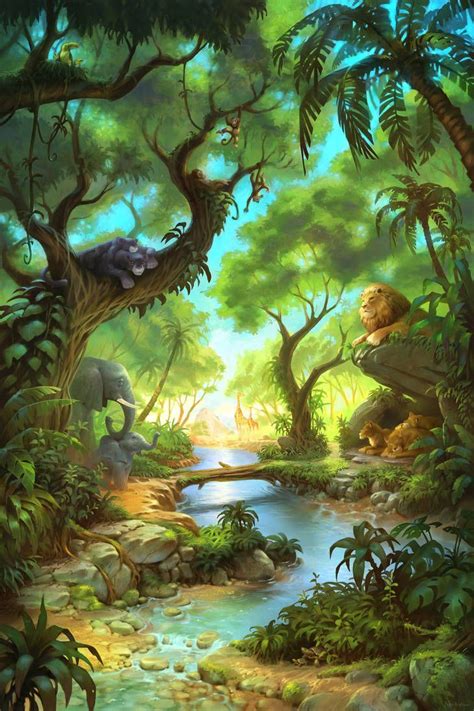 Jungle Poster By Jordankerbow On Deviantart Jungle Art Fantasy Landscape Fantasy Art Landscapes