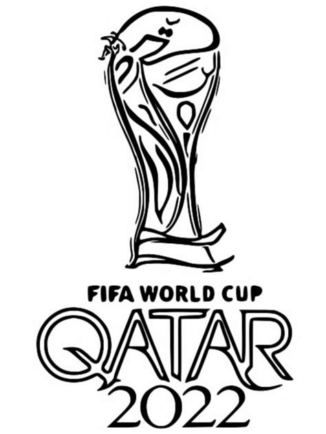 coloring page fifa world cup 2022 logo 1