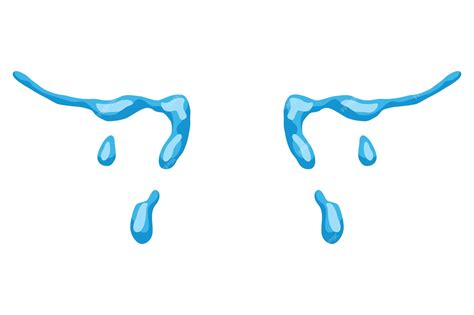 Premium Vector | Cartoon tear drops icon sorrow cry streams tear blob