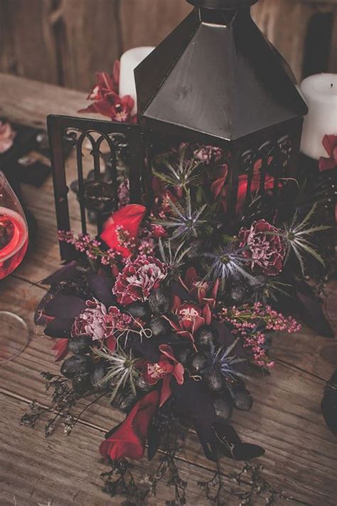 See more ideas about wedding decorations, halloween wedding, wedding. Dark and romantic wedding table decoration | Black wedding ...