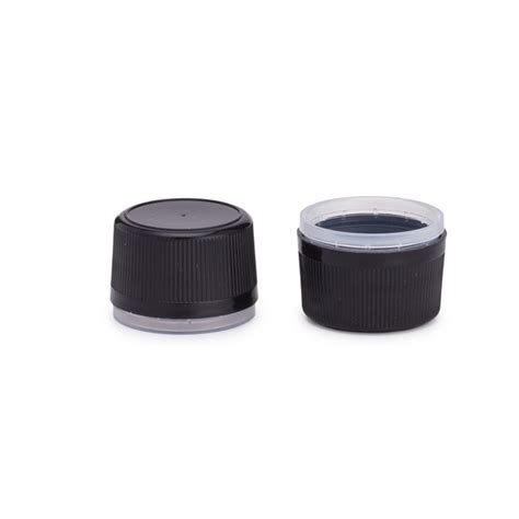 24 400 Black Pp Plastic Tamper Evident Caps Berlin Packaging