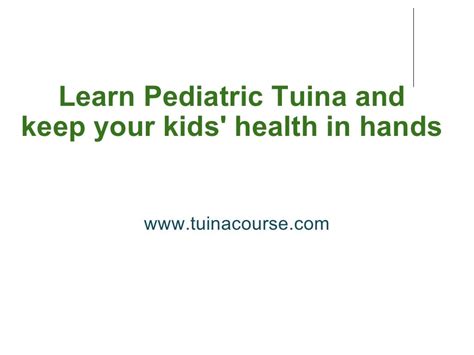 Pediatric Tuina