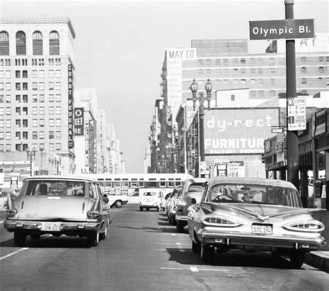 A Los Angeles Street Scene 1960s Photo Vintage Los Angeles Los