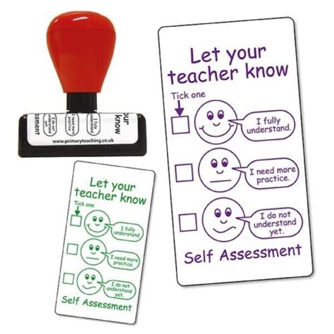 Self Assessment Pre Inked School Teacher Stackable Marking Feedback