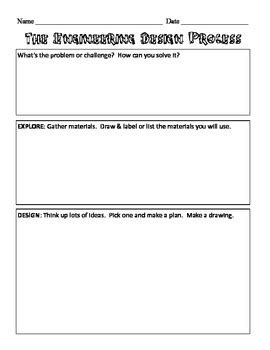 Don't be too precise, as this isn't the end product. Engineering Design Process Recording Sheet by Christy ...