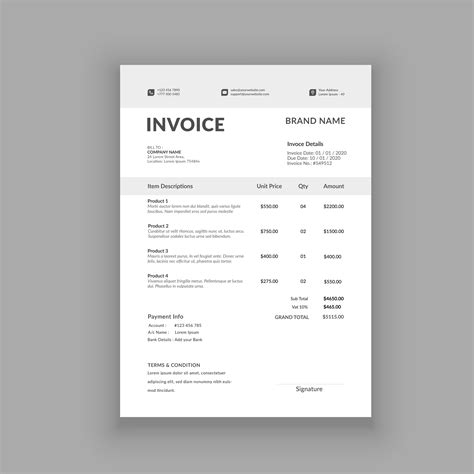 Modern Business Invoice Template