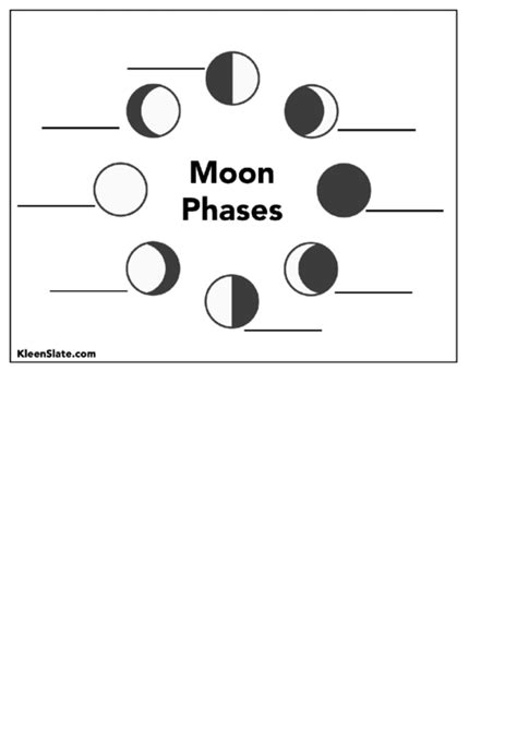 Phases Of The Moon Worksheet Middle School