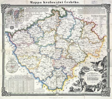Map Kingdom Of Bohemia 1847 Infographictv Number One