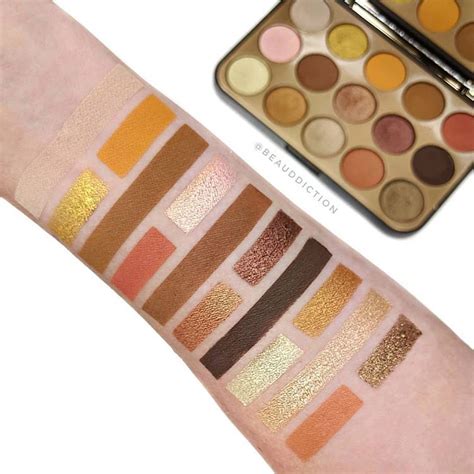 Swatches Of The Bhcosmetics Glam Reflection Gilded Palette 16 And