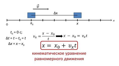 Уравнения прямолинейного равномерного