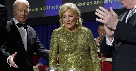 In A Shiny Figure Hugging Dress Jill Biden Attended A Gala Dinner In A Luxurious Look Daily News