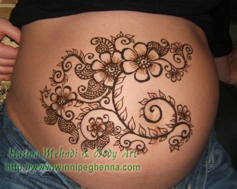 10 Breathtaking Henna And Body Painted Bellies Tatouage Henné