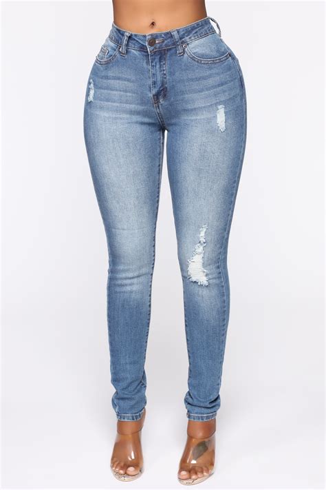 Go Girl Skinny Jeans Medium Blue Fashion Nova