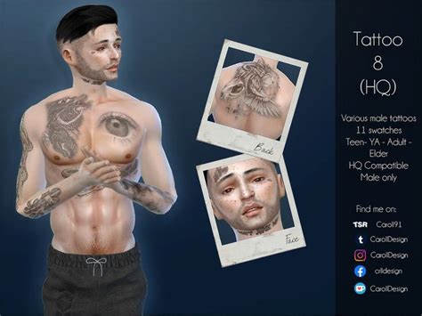The Sims Resource Tattoo 8 Hq Sims 4 Tattoos Sims Tattoos