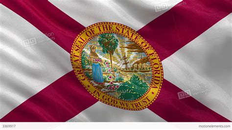 Us State Flag Of Florida Seamless Loop Stock Animation 3369917
