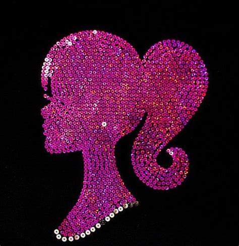 Find the best wallpaper glitter on wallpapertag. Barbie Girl Silhouette Sequin Iron On Heat Transfer Cheer or Birthday Girl not Rhinestones on ...