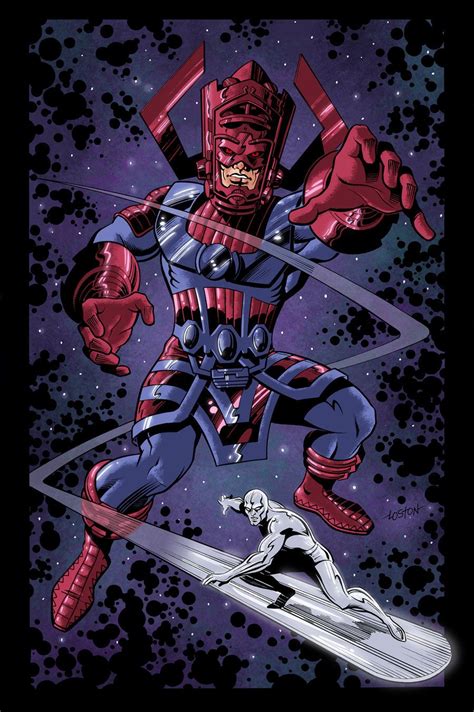 Galactus And Silver Surfer By Loston Wallace Marvel Characters Art