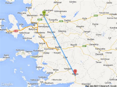 Kıyıkışlacık'ı ziyaret edecekler için buradan bizim gittiğimiz alanları harita üzerinde anlatmaya çalışacağım. Manisa Muğla Arası Kaç Kilometre?