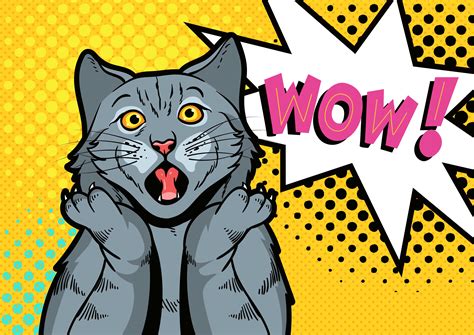 New original music & sfx make you enjoy all the time. Surprise Cat Pop Art 193456 - Download Free Vectors ...