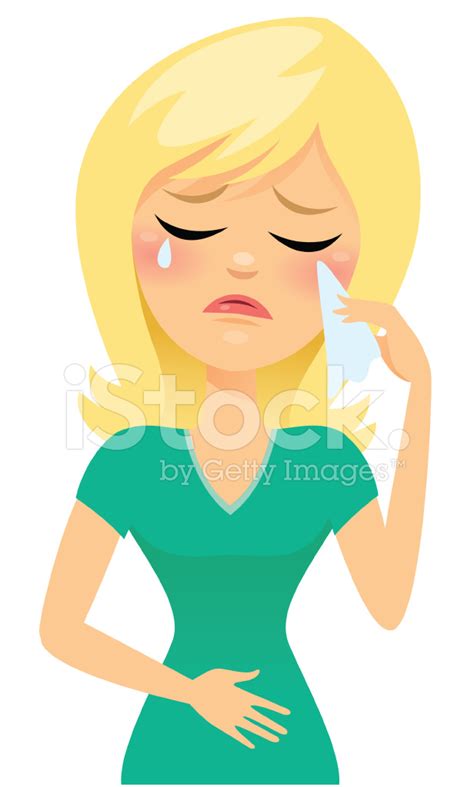 Vector Illustration Of Crying Blond Woman Stock Photo Royalty Free