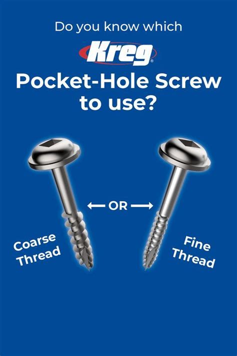 How To Choose The Correct Pocket Hole Screw Woodworking Jigsaw