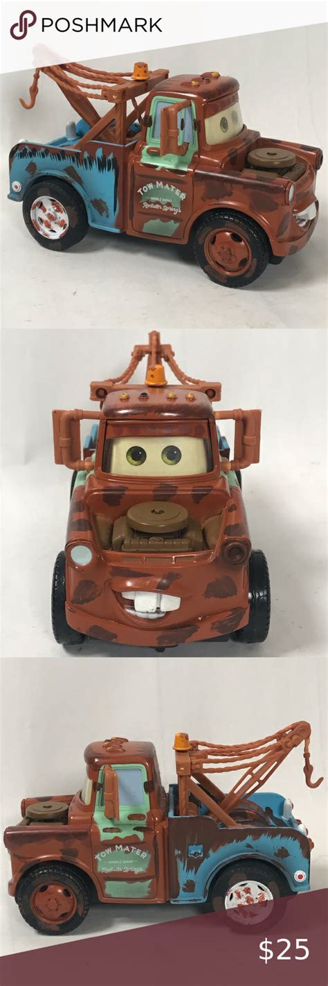 Disney Pixar Cars 2005 Mattel Tyco Rc Mater Tow Truck Toy No Controller