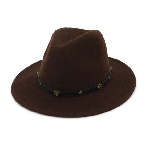 Vintage Classic Wide Brim 100 Wool Felt Fedora Men Woman Panama Hat