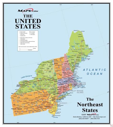 The Northeast Usa Map By Mapsdotcom Whatsanswer Map Usa Map Northeast
