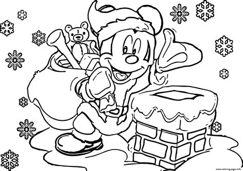 Disney Christmas Color Coloring Pages Printable