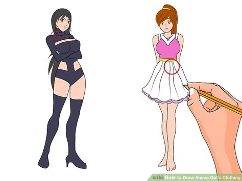 Observe and compare how the different spaces of guidelines affect the resulting manga face. How to Draw Anime Girl's Clothing (with Pictures) - wikiHow