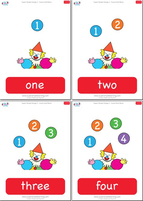 Number flashcards 1 20
