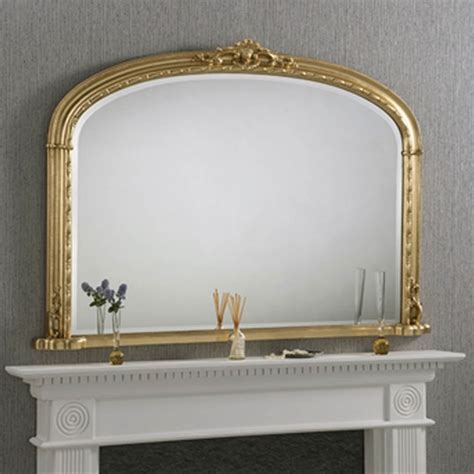 Windsor Antique French Style Gold Overmantle Mirror Homesdirect365
