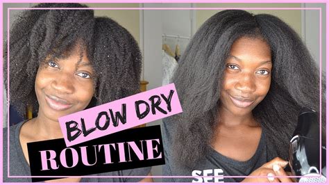 How To Safely Blow Dry 4b Naturall Hair Kinky To Straight Hair Youtube