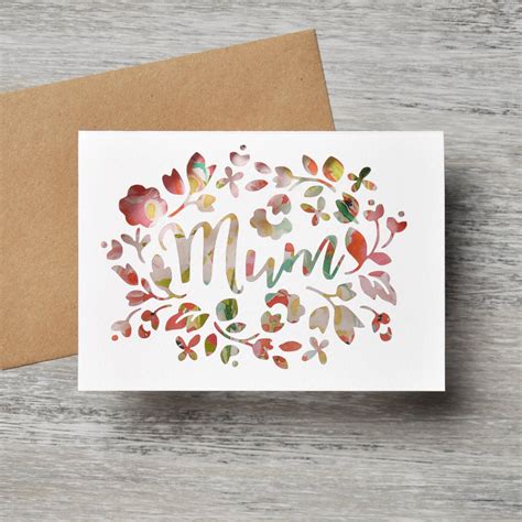 Into quarters (4¼ by 5½) or use index cards (3 by 5 or 4 by 6). Mothers Day Paper Cut Greeting Card By Mint Nifty ...