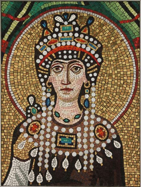 El Mosaico De La Emperatriz Teodora Situado En San Vital De Ravena Fue Construida En 548 El