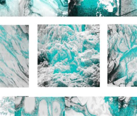 Teal Water Splash Paper Instant Download Set Of 11 Digital Etsy
