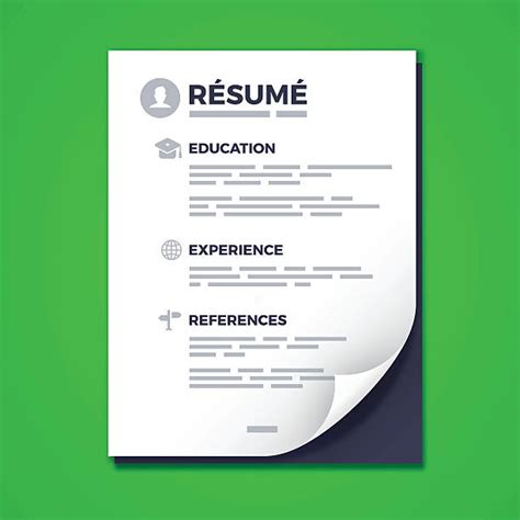 A resume objective gives employers a general overview of your professional goals and intentions for finding a new job. Cv Vectoriels et illustrations libres de droits - iStock