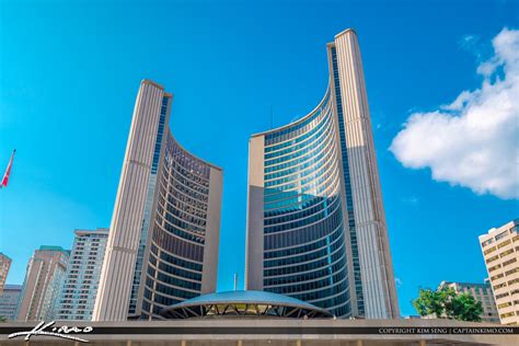 Toronto Canada Ontario Twin Buildings At City Hall Royal Stock Photo