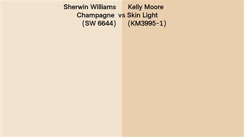 Sherwin Williams Champagne Sw 6644 Vs Kelly Moore Skin Light Km3995