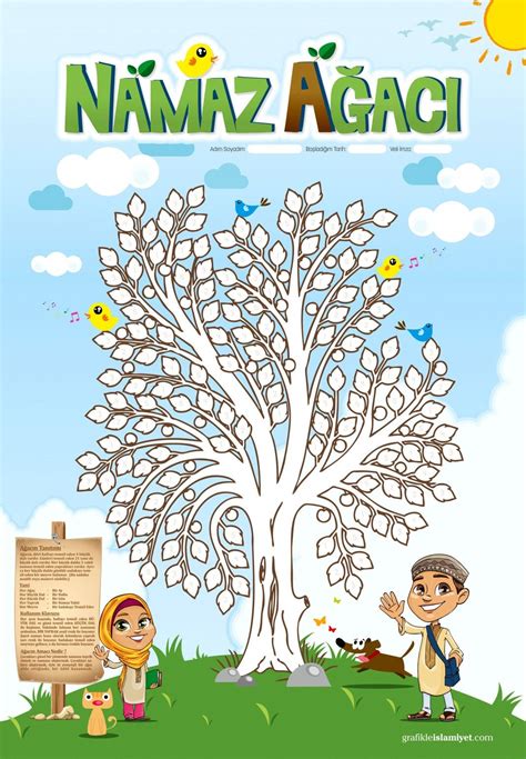Namaz Ağacı Grafikle İslamiyet Preschool Activity Activities For