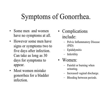 A.untreated gonorrhea in women may extend up to female. Gonorrhea - Causes, Symptoms, Treatment, Diagnosis and ...